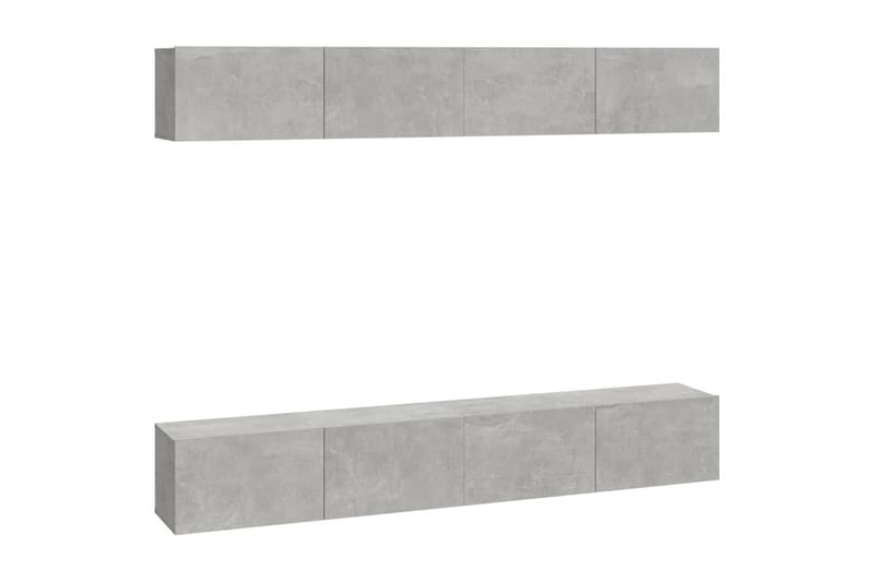 beBasic væghængte tv-skabe 4 stk. 100x30x30 cm betongrå - GrÃ¥ - Møbler - TV borde & mediemøbler - TV-borde