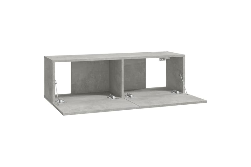 beBasic væghængte tv-skabe 4 stk. 100x30x30 cm betongrå - GrÃ¥ - TV-borde