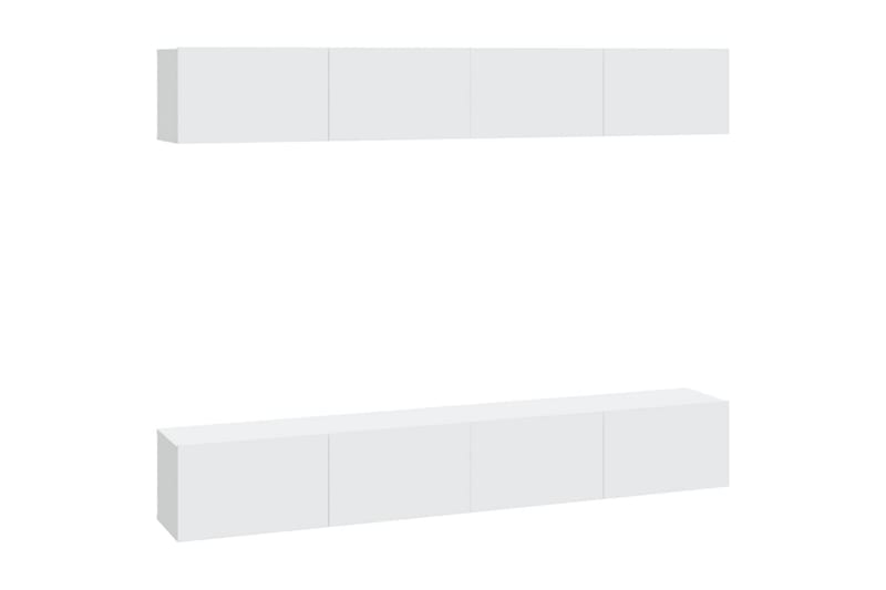 beBasic væghængte tv-skabe 4 stk. 100x30x30 cm hvid - Hvid - Møbler - TV borde & mediemøbler - TV-borde