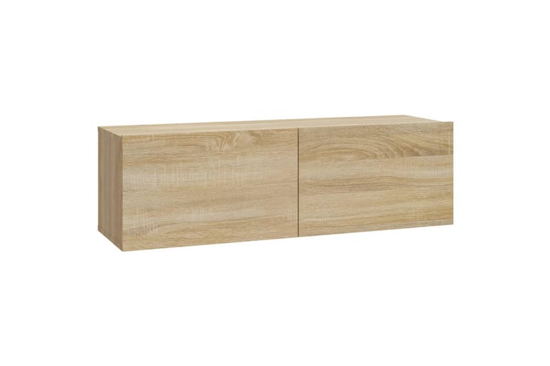beBasic væghængte tv-skabe 4 stk. 100x30x30 cm sonoma-eg - Brun - Møbler - TV borde & mediemøbler - TV-borde