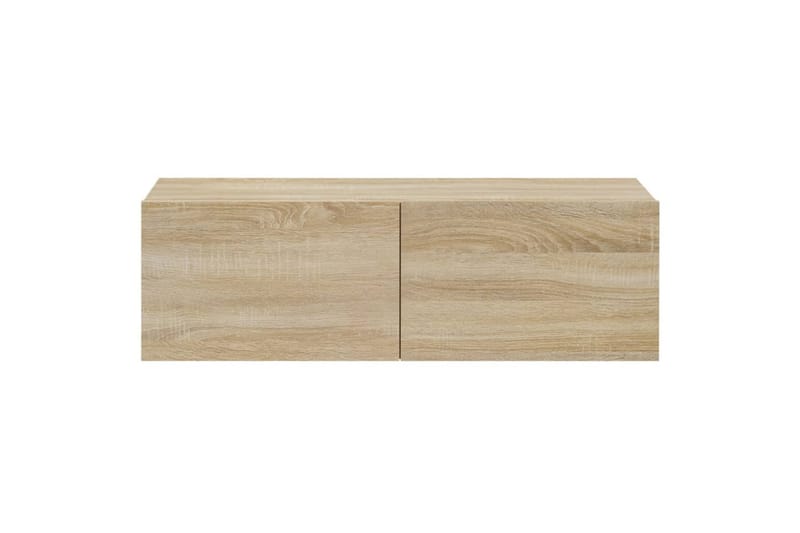 beBasic væghængte tv-skabe 4 stk. 100x30x30 cm sonoma-eg - Brun - Møbler - TV borde & mediemøbler - TV-borde