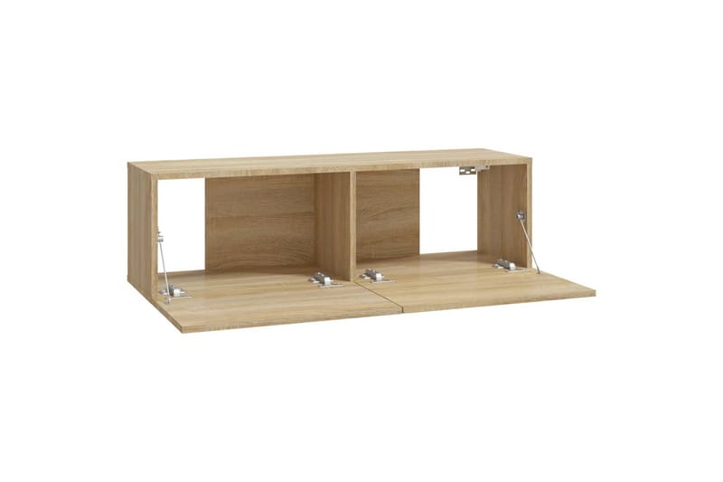 beBasic væghængte tv-skabe 4 stk. 100x30x30 cm sonoma-eg - Brun - Møbler - TV borde & mediemøbler - TV-borde