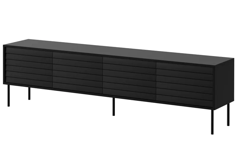 Belonger Tv-bænk 200 cm - Sort - Møbler - TV borde & mediemøbler - TV-borde