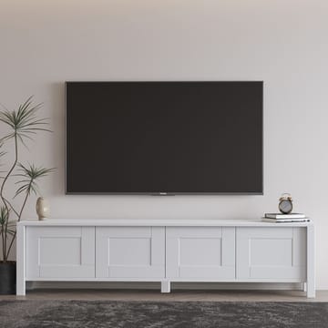 Belor Gulvstående TV-bænk 160 cm med Opbevaring i Malet Træ - Hvid - Møbler - TV borde & mediemøbler - TV-borde