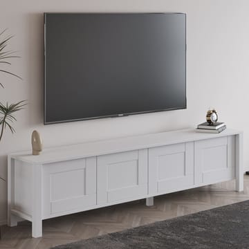 Belor Gulvstående TV-bænk 160 cm med Opbevaring i Malet Træ - Hvid - Møbler - TV borde & mediemøbler - TV-borde