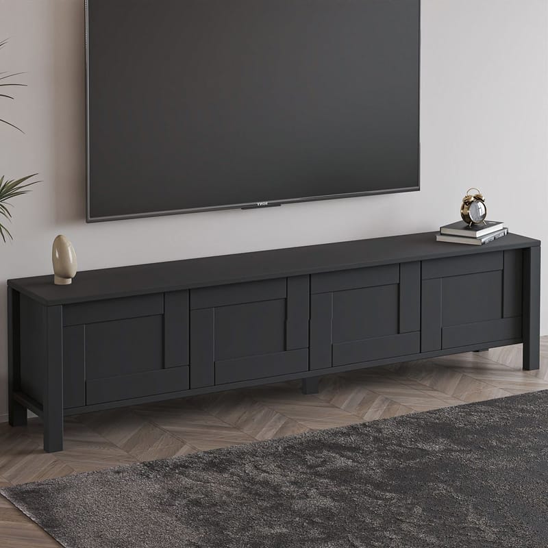 Belor TV-bænk 160x45x35 cm - Antracit - Møbler - TV borde & mediemøbler - TV-borde