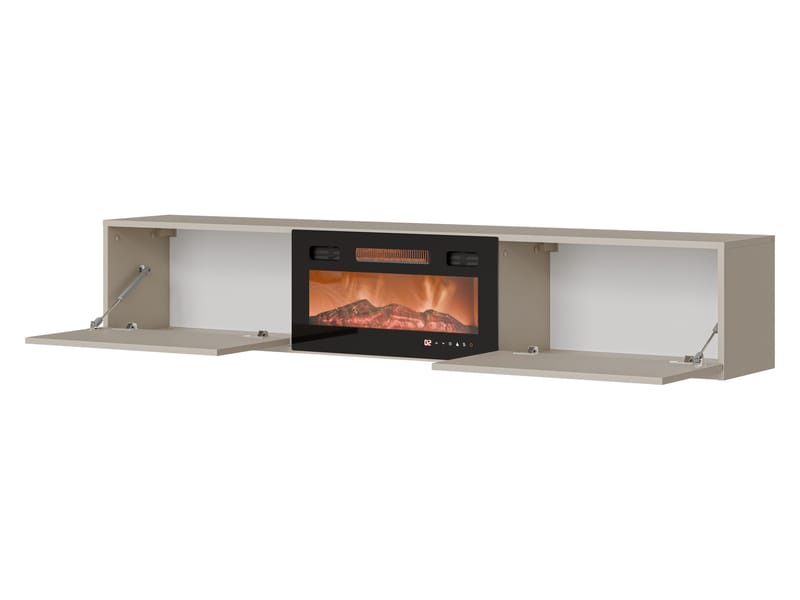 Berik tv-bænk 180 cm - beige og sort - Møbler - TV borde & mediemøbler - TV-borde
