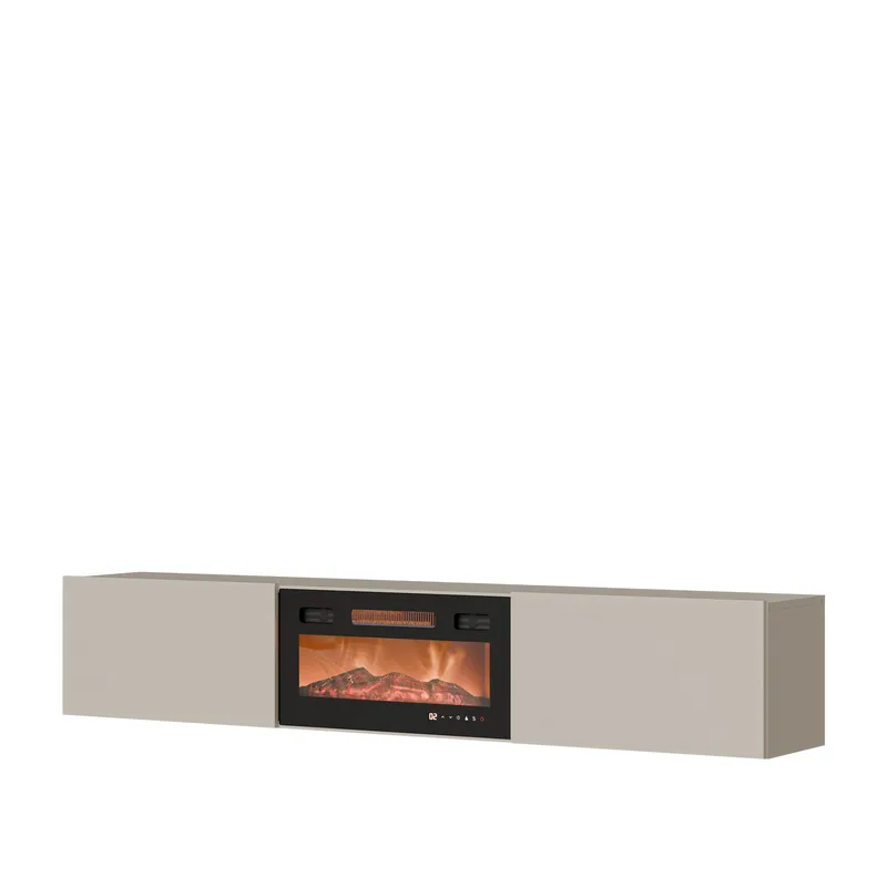 Berik tv-bænk 180 cm, beige og sort