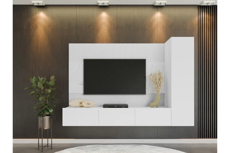 Bernice TV-skab 220x38 cm - Beige - Møbler - TV borde & mediemøbler - Tv-møbelsæt