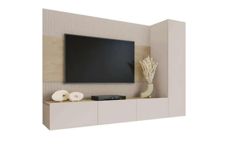 Bernice TV-skab 220x38 cm, Beige