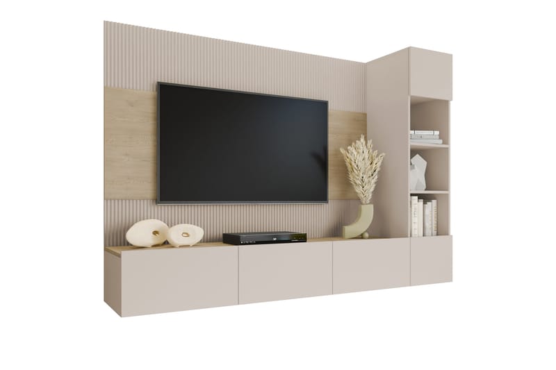 Bernice TV-skab 220x38 cm - Beige - Møbler - TV borde & mediemøbler - TV-skab