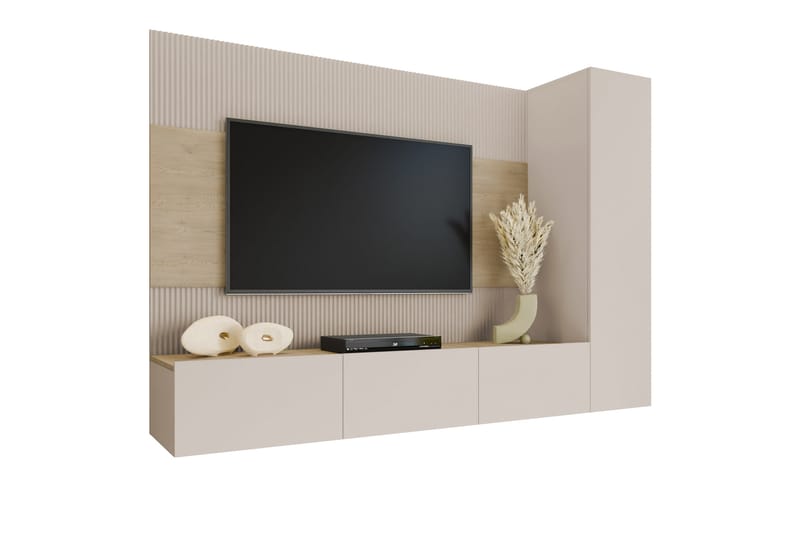 Bernice TV-skab 220x38 cm - Beige - Møbler - TV borde & mediemøbler - TV-skab