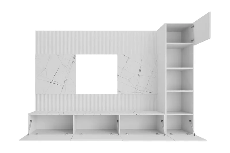 Bernice TV-skab 220x38 cm - Beige - Møbler - TV borde & mediemøbler - Tv-møbelsæt