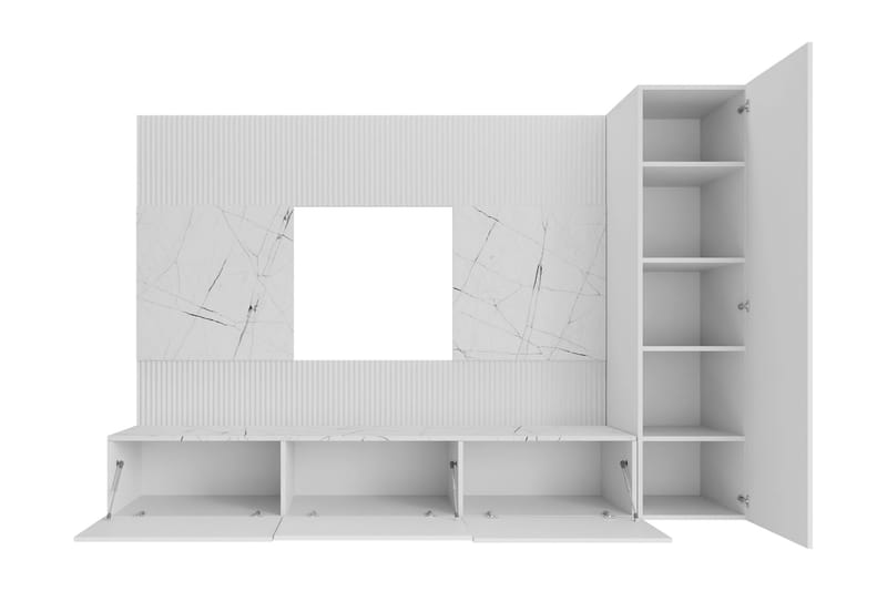 Bernice TV-skab 220x38 cm - Sort - Møbler - TV borde & mediemøbler - TV-skab