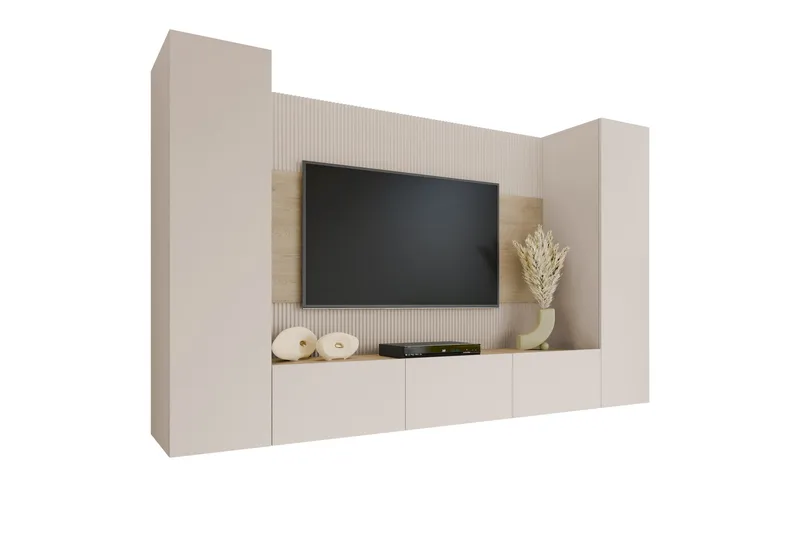 Bernice TV-skab 260x38 cm, Beige