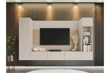 Bernice TV-skab 260x38 cm - Beige - Møbler - TV borde & mediemøbler - Tv-møbelsæt