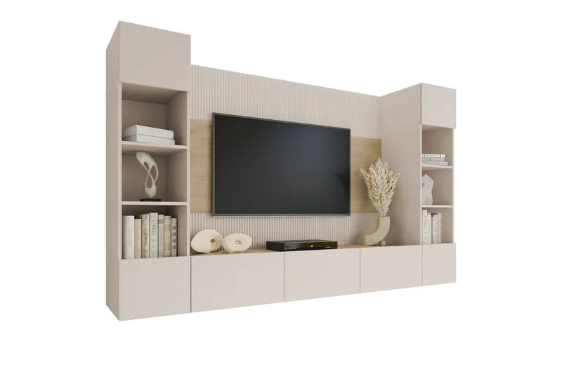 Bernice TV-skab 260x38 cm, Beige