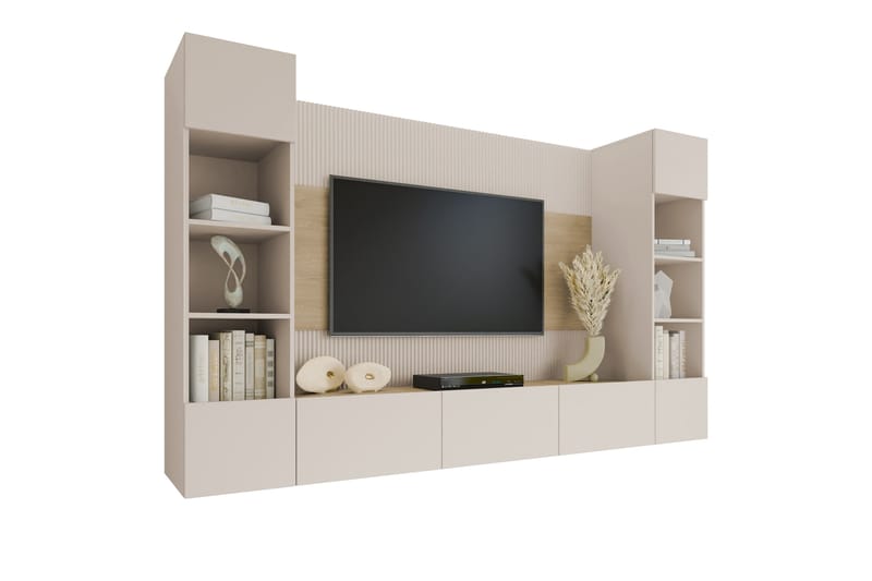 Bernice TV-skab 260x38 cm - Beige - Møbler - TV borde & mediemøbler - TV-skab