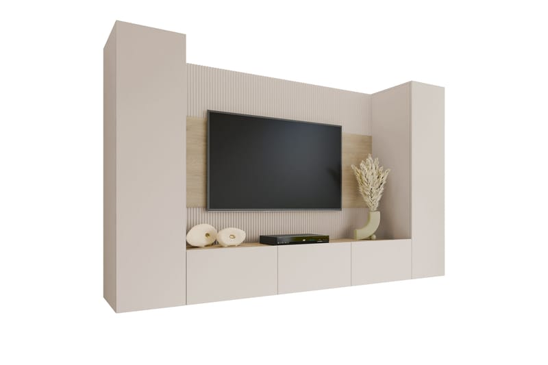 Bernice TV-skab 260x38 cm - Beige - Møbler - TV borde & mediemøbler - TV-skab