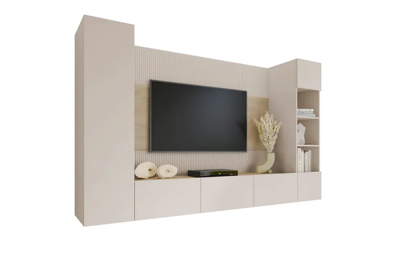 Bernice TV-skab 260x38 cm, Beige