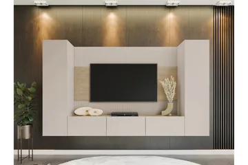 Bernice TV-skab 260x38 cm - Beige - Møbler - TV borde & mediemøbler - Tv-møbelsæt