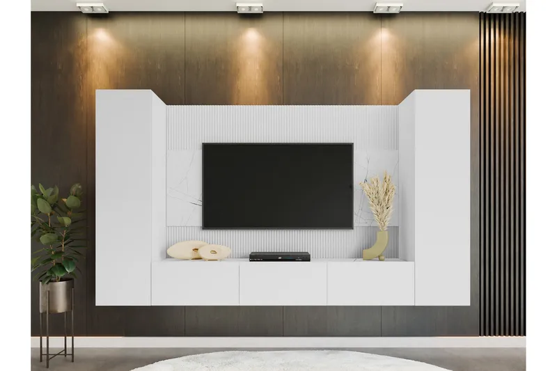 Bernice TV-skab 260x38 cm - Grøn - Møbler - TV borde & mediemøbler - Tv-møbelsæt