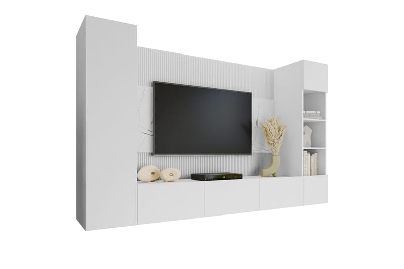 Bernice TV-skab 260x38 cm - Hvid - Møbler - TV borde & mediemøbler - Tv-møbelsæt