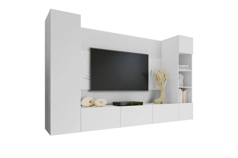 Bernice TV-skab 260x38 cm - Hvid - Møbler - TV borde & mediemøbler - Tv-møbelsæt