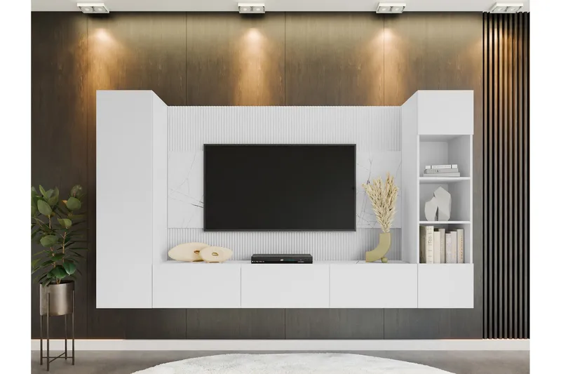 Bernice TV-skab 260x38 cm - Hvid - Møbler - TV borde & mediemøbler - Tv-møbelsæt