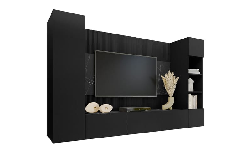 Bernice TV-skab 260x38 cm - Sort - Møbler - TV borde & mediemøbler - TV-skab