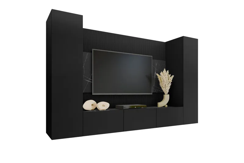 Bernice TV-skab 260x38 cm - Sort - Møbler - TV borde & mediemøbler - Tv-møbelsæt