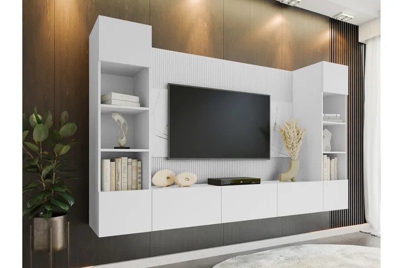 Bernice Tv-skab 38x150 cm - Hvid - Møbler - TV borde & mediemøbler - Tv-møbelsæt