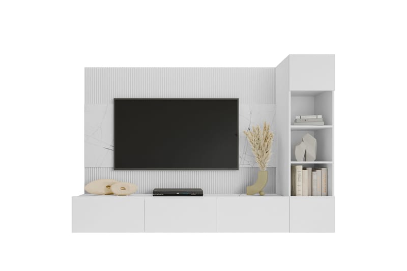 Bernice Tv-skab 38x150 cm - Hvid - Møbler - TV borde & mediemøbler - Tv-møbelsæt