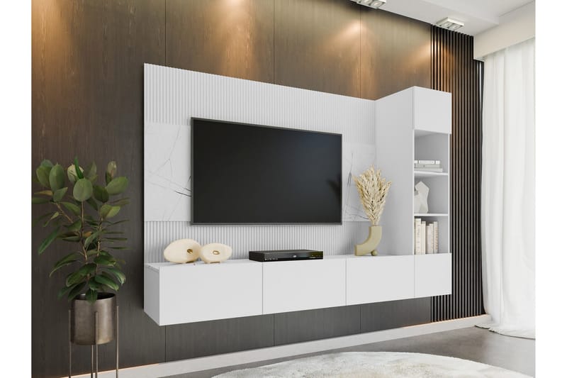 Bernice Tv-skab 38x150 cm - Hvid - Møbler - TV borde & mediemøbler - Tv-møbelsæt