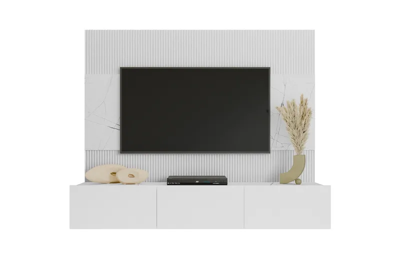 Bernice Tv-skab 38x150 cm, Hvid