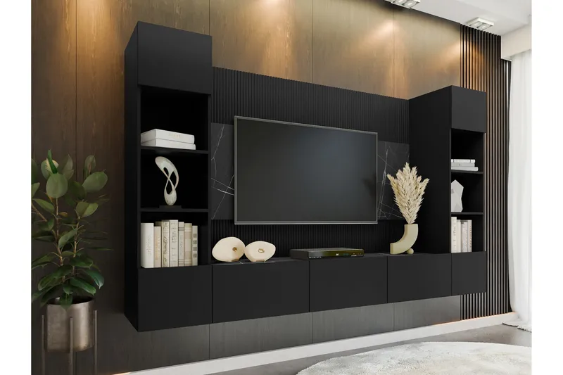 Bernice Tv-skab 38x150 cm - Sort - Møbler - TV borde & mediemøbler - Tv-møbelsæt