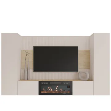 Bernice TV-vægskab 260 cm elpejs med varmefunktion og LED-belysning