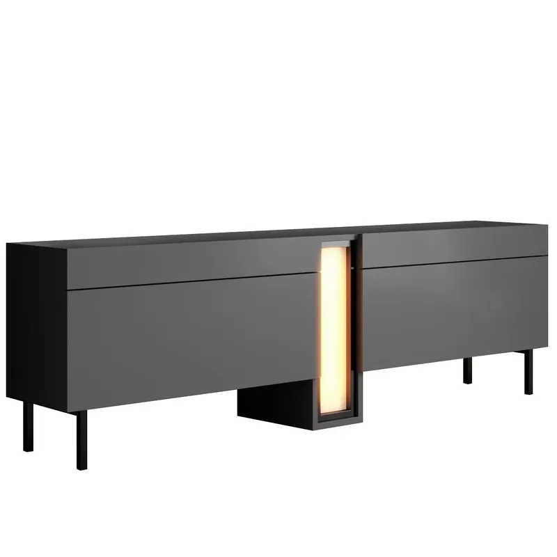 Berriaren TV-bænk 180 cm - Antracit - Møbler - TV borde & mediemøbler - Mediestativ & vægbeslag