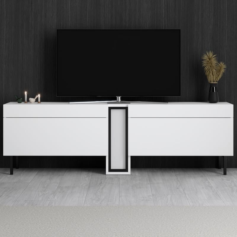 Berriaren TV-bænk 180 cm - Hvid - Møbler - TV borde & mediemøbler - Mediestativ & vægbeslag