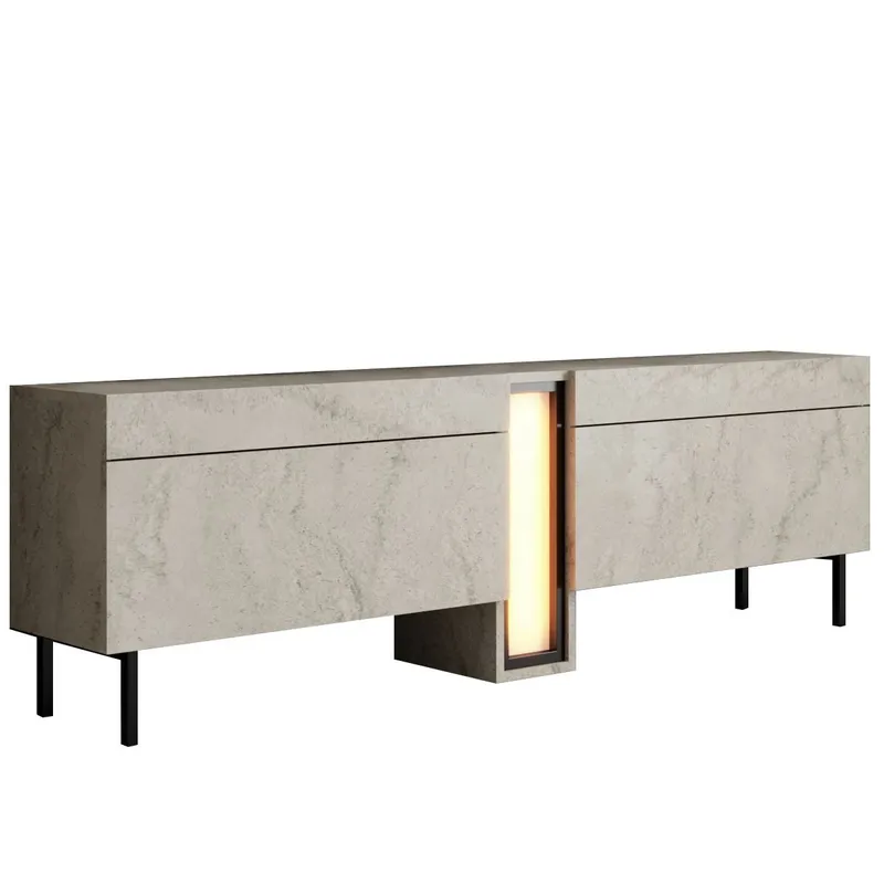 Berriaren TV-bænk 180 cm - Travertin - Møbler - TV borde & mediemøbler - Mediestativ & vægbeslag