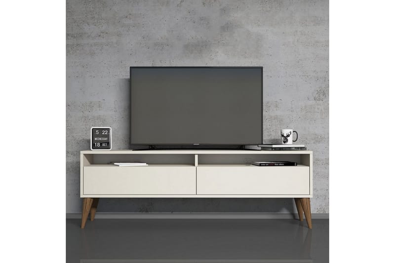 Bexheti TV-bænk 150 cm - Creme - Møbler - TV borde & mediemøbler - TV-borde