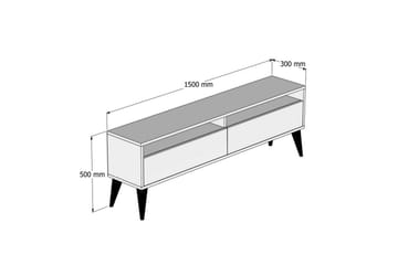 Bexheti TV-bænk 150 cm - Eg - Møbler - TV borde & mediemøbler - TV-borde