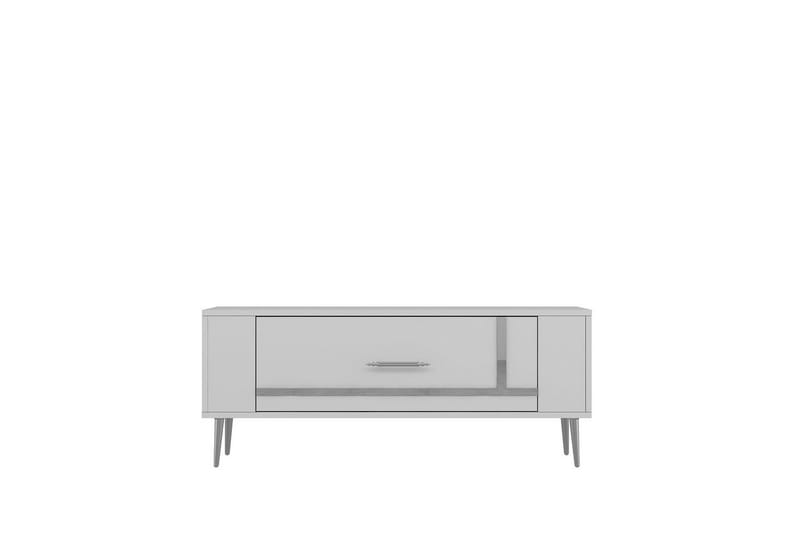 Beyra TV-bænk 120 cm - Hvid/Sølv - Møbler - TV borde & mediemøbler - TV-borde