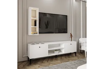 Bien Tv-bord 150 cm med Opbevaring i Malet Træ - Hvid - Møbler - TV borde & mediemøbler - TV-borde