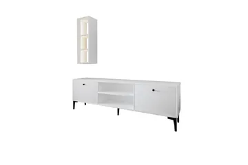 Bien Tv-bord 150 cm med Opbevaring i Malet Træ - Hvid - Møbler - TV borde & mediemøbler - TV-borde