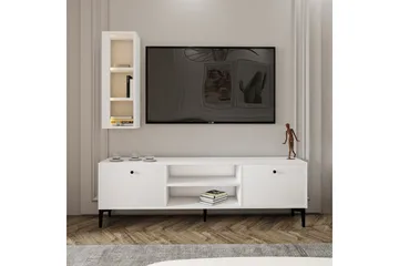 Bien Tv-bord 150 cm med Opbevaring i Malet Træ - Hvid - Møbler - TV borde & mediemøbler - TV-borde