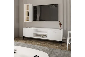 Bien Tv-bord 150 cm med Opbevaring i Malet Træ - Hvid - Møbler - TV borde & mediemøbler - TV-borde