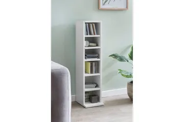 Bogreol 21 cm i Malet Træ - Hvid - Opbevaring - Hylder & Reoler - Bogreol