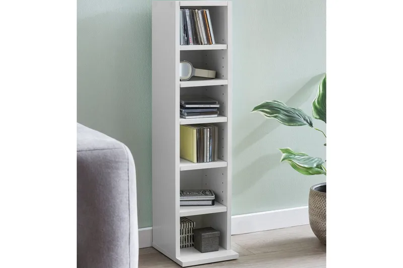 Bogreol 21 cm i Malet Træ - Hvid - Opbevaring - Hylder & Reoler - Bogreol