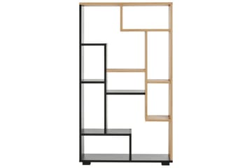 Bogreol Alma Lyst træ, sort - Lyst træ, sort - Opbevaring - Hylder & Reoler - Bogreol